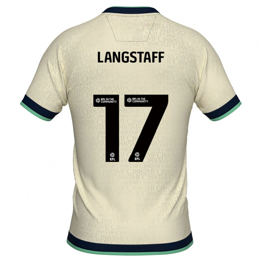 Danxen Enfant Maillot Macaulay Langstaff #17 Champagne Marine Tenues Extérieur 2025/26 T-Shirt