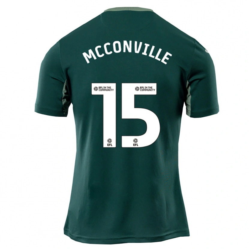 Danxen Enfant Maillot Ruairi Mcconville #15 Vert Blanc Violet Tenues Extérieur 2025/26 T-Shirt