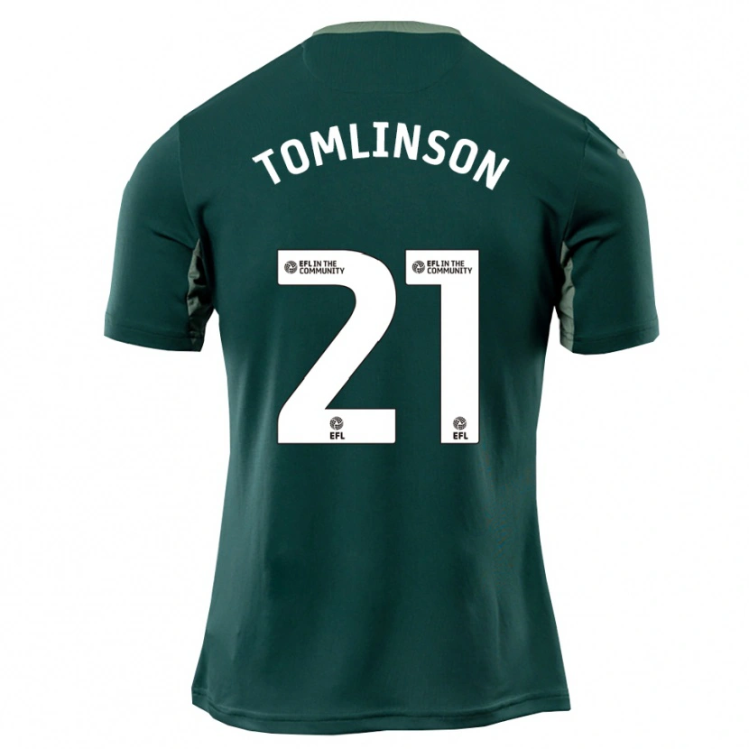 Danxen Enfant Maillot Lauren Tomlinson #21 Vert Blanc Violet Tenues Extérieur 2025/26 T-Shirt