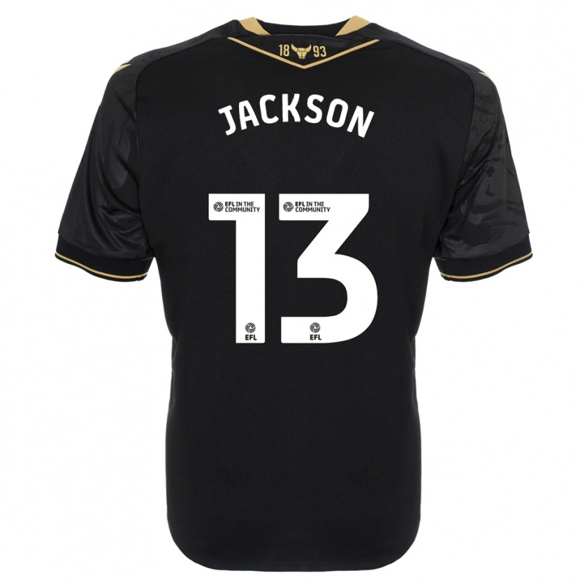 Danxen Enfant Maillot Will Jackson #13 Noir Or Tenues Extérieur 2025/26 T-Shirt
