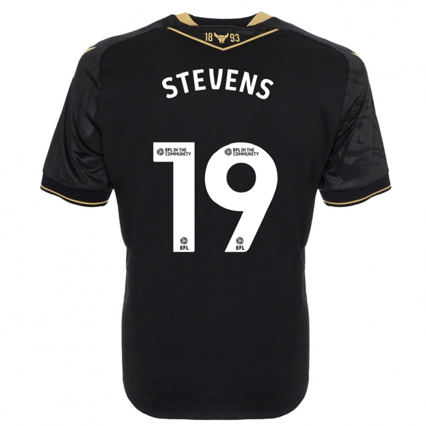 Danxen Enfant Maillot Lily Stevens #19 Noir Or Tenues Extérieur 2025/26 T-Shirt