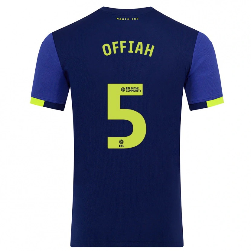 Danxen Enfant Maillot Odeluga Offiah #5 Marine Jaune Tenues Extérieur 2025/26 T-Shirt