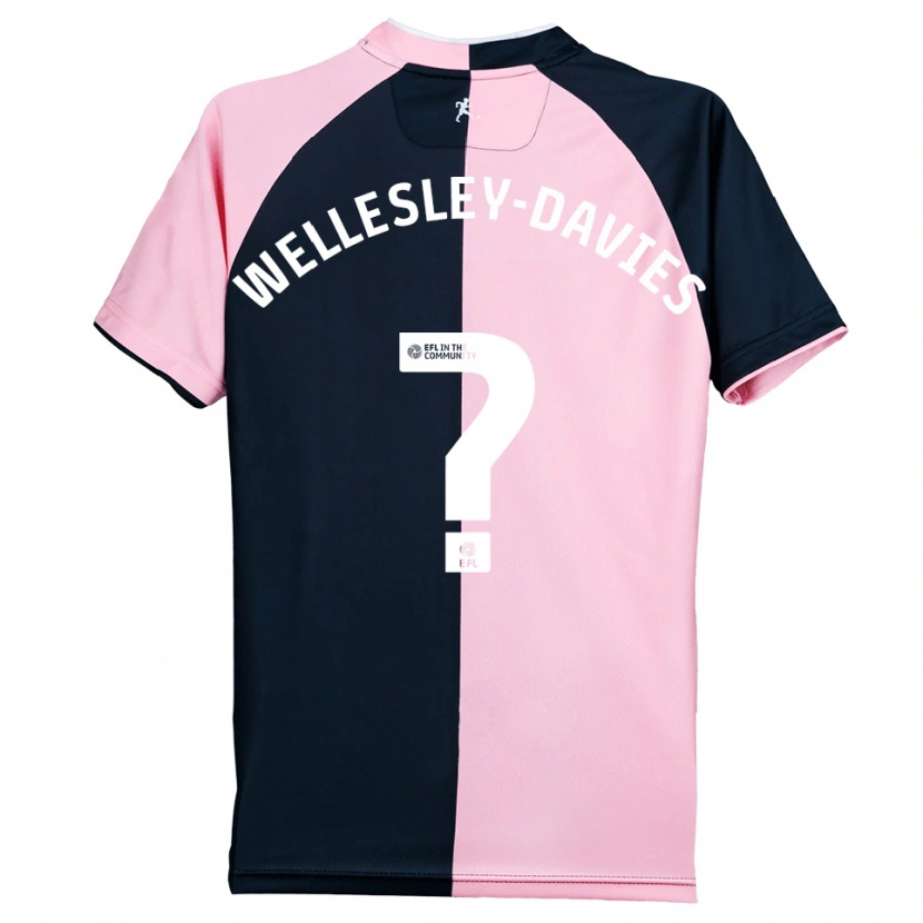 Danxen Enfant Maillot Lilly Wellesley-Davies #0 Rose Noir Tenues Extérieur 2025/26 T-Shirt