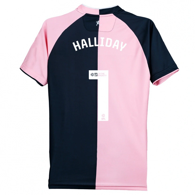 Danxen Enfant Maillot Joel Halliday #1 Rose Noir Tenues Extérieur 2025/26 T-Shirt