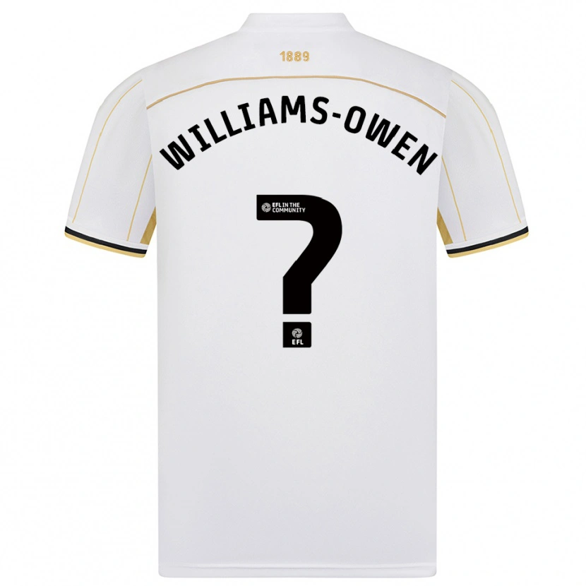 Danxen Enfant Maillot Brooke Williams-Owen #0 Blanc Or Tenues Extérieur 2025/26 T-Shirt