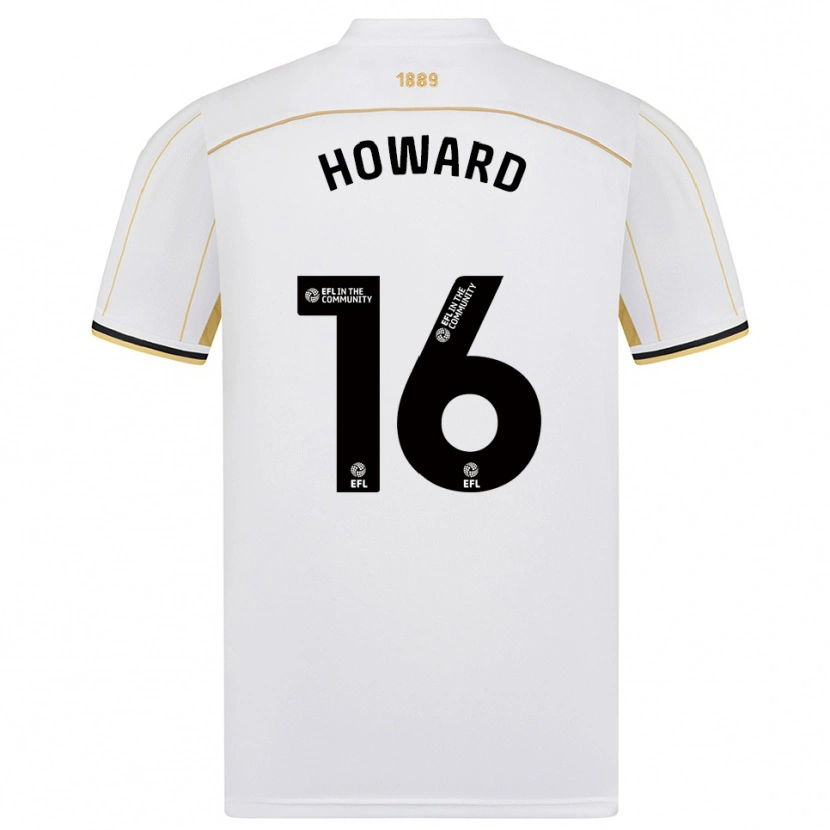 Danxen Enfant Maillot Theo Howard #16 Blanc Or Tenues Extérieur 2025/26 T-Shirt