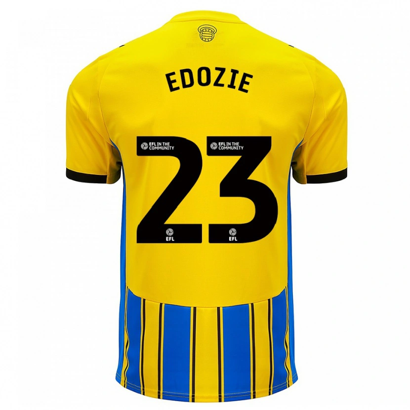 Danxen Enfant Maillot Samuel Edozie #23 Bleu Jaune Tenues Extérieur 2025/26 T-Shirt