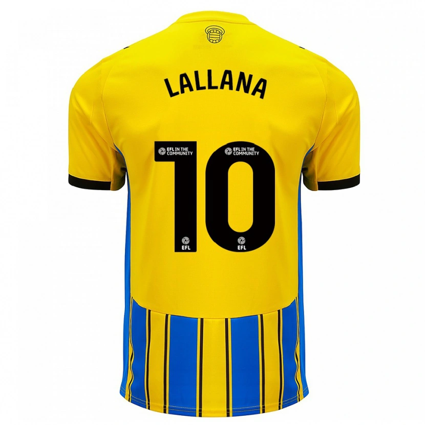 Danxen Enfant Maillot Adam Lallana #10 Bleu Jaune Tenues Extérieur 2025/26 T-Shirt