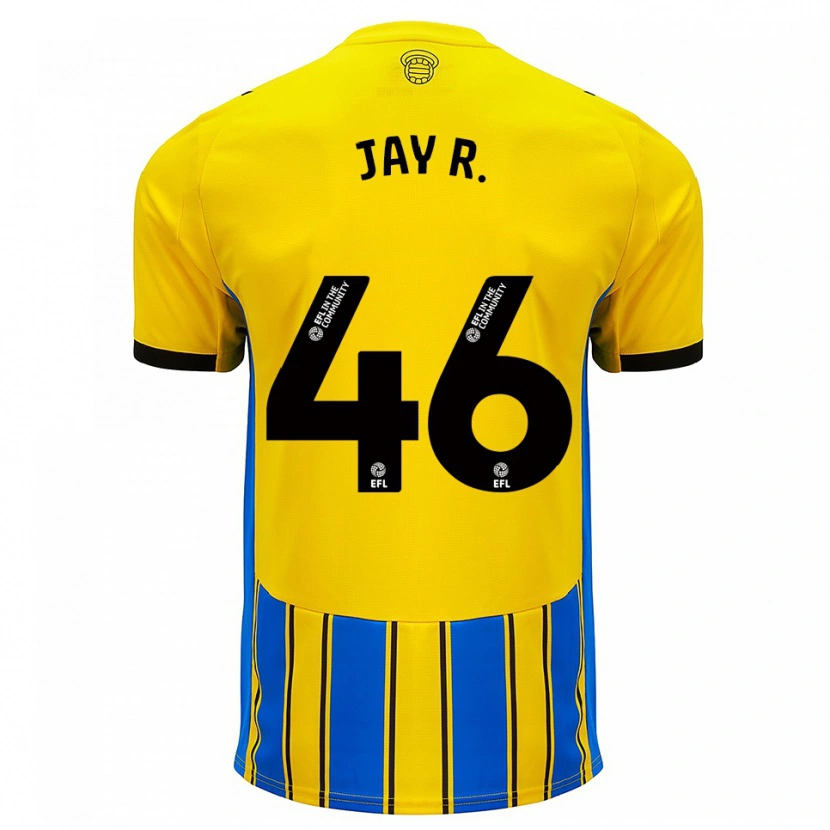 Danxen Enfant Maillot Jay Robinson #46 Bleu Jaune Tenues Extérieur 2025/26 T-Shirt