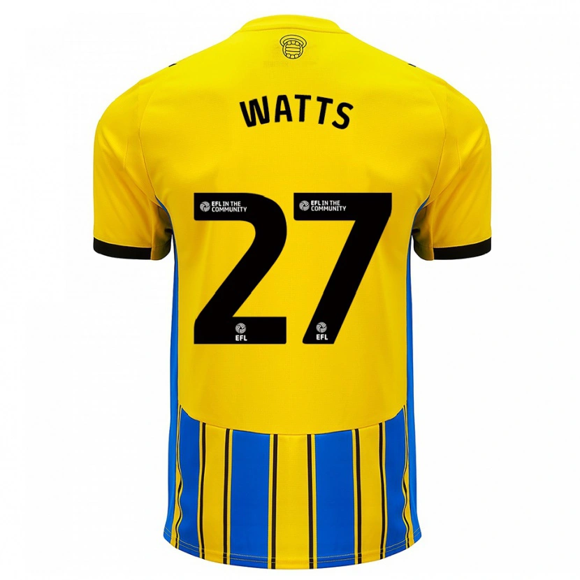 Danxen Enfant Maillot Isabel Watts #27 Bleu Jaune Tenues Extérieur 2025/26 T-Shirt