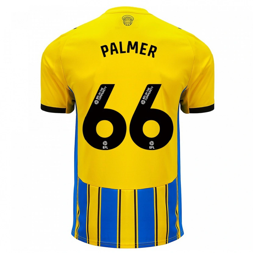 Danxen Enfant Maillot Aimee Palmer #66 Bleu Jaune Tenues Extérieur 2025/26 T-Shirt