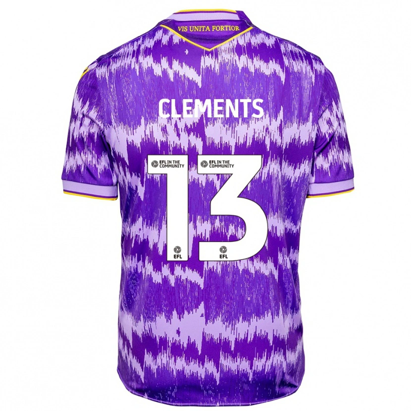 Danxen Enfant Maillot Daisy Clements #13 Violet Jaune Tenues Extérieur 2025/26 T-Shirt