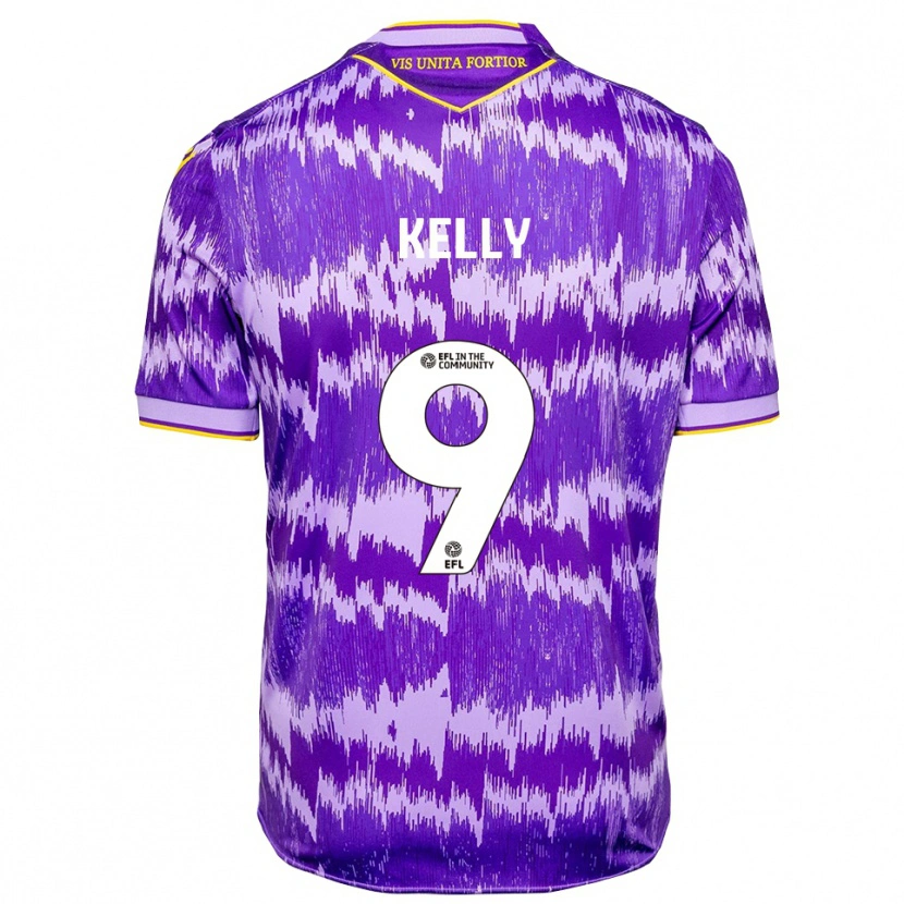 Danxen Enfant Maillot Isreal Kelly #9 Violet Jaune Tenues Extérieur 2025/26 T-Shirt