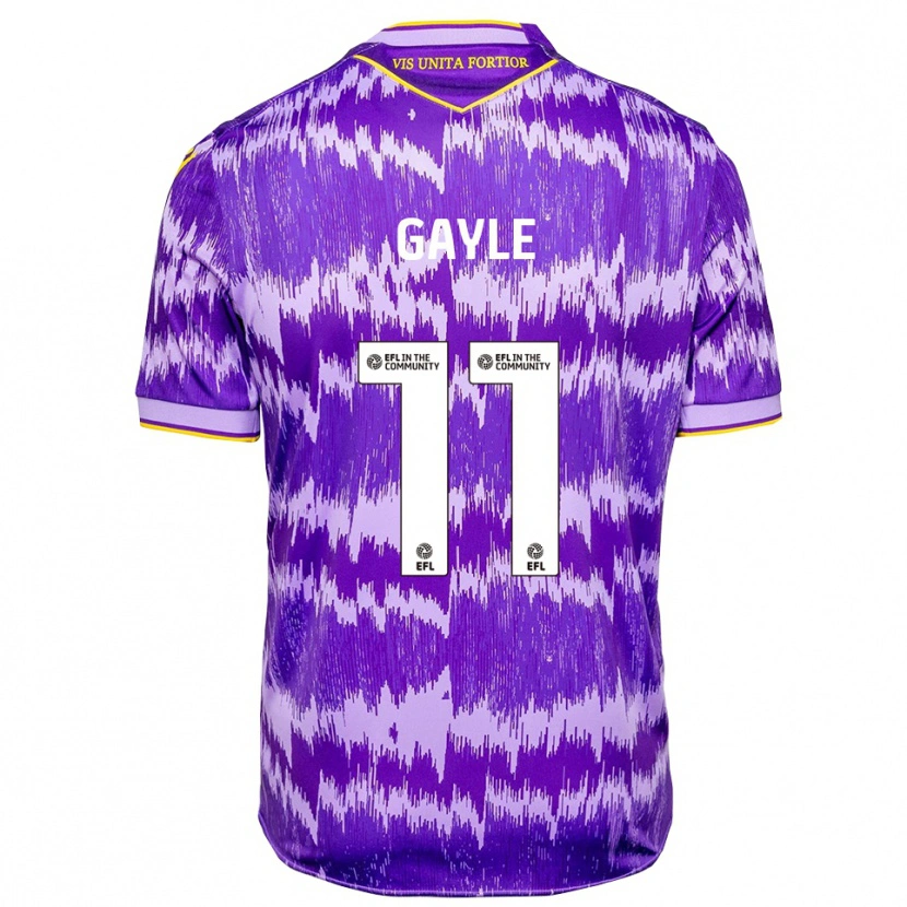 Danxen Enfant Maillot Dwight Gayle #11 Violet Jaune Tenues Extérieur 2025/26 T-Shirt