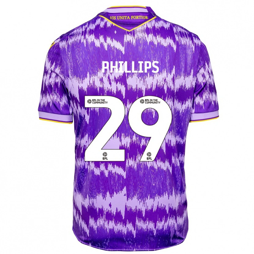 Danxen Enfant Maillot D'margio Wright-Phillips #29 Violet Jaune Tenues Extérieur 2025/26 T-Shirt