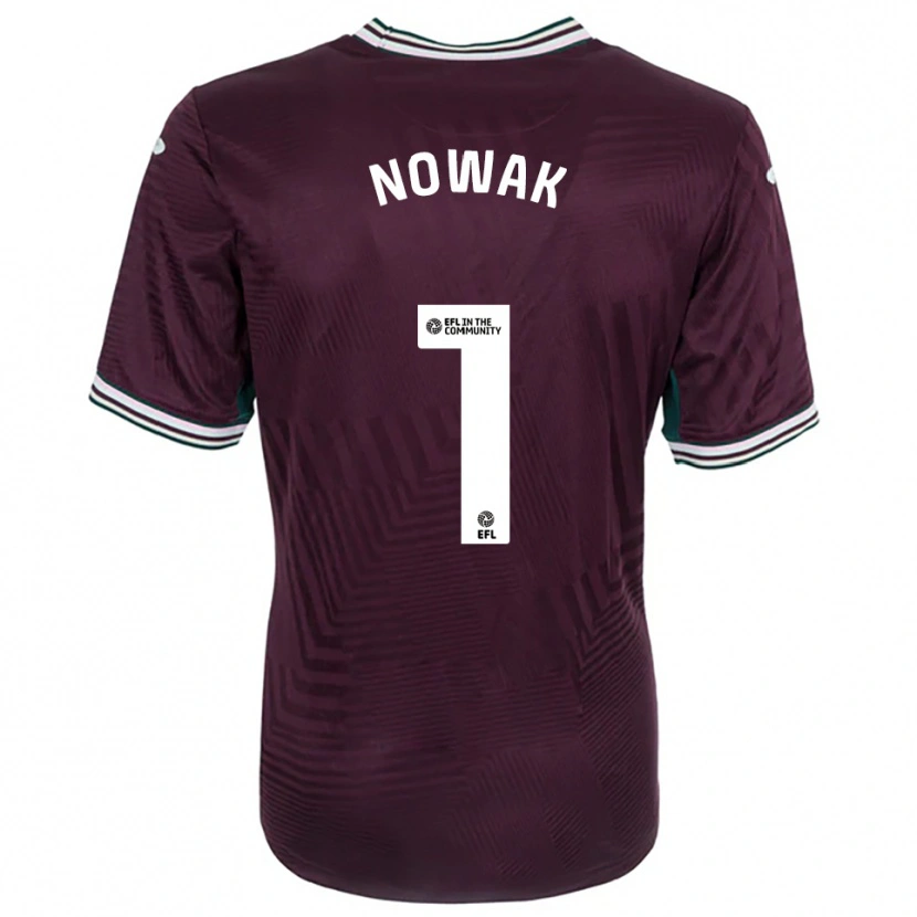 Danxen Enfant Maillot Jakub Nowak #1 Rouille Rouge Blanc Tenues Extérieur 2025/26 T-Shirt