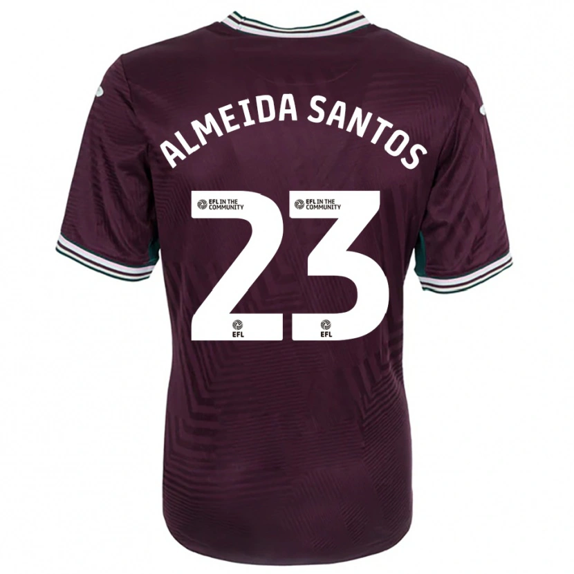 Danxen Enfant Maillot Ricardo Santos #23 Rouille Rouge Blanc Tenues Extérieur 2025/26 T-Shirt