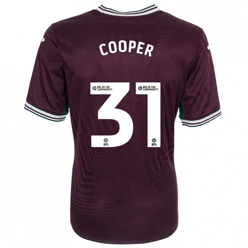Danxen Enfant Maillot Oliver Cooper #31 Rouille Rouge Blanc Tenues Extérieur 2025/26 T-Shirt