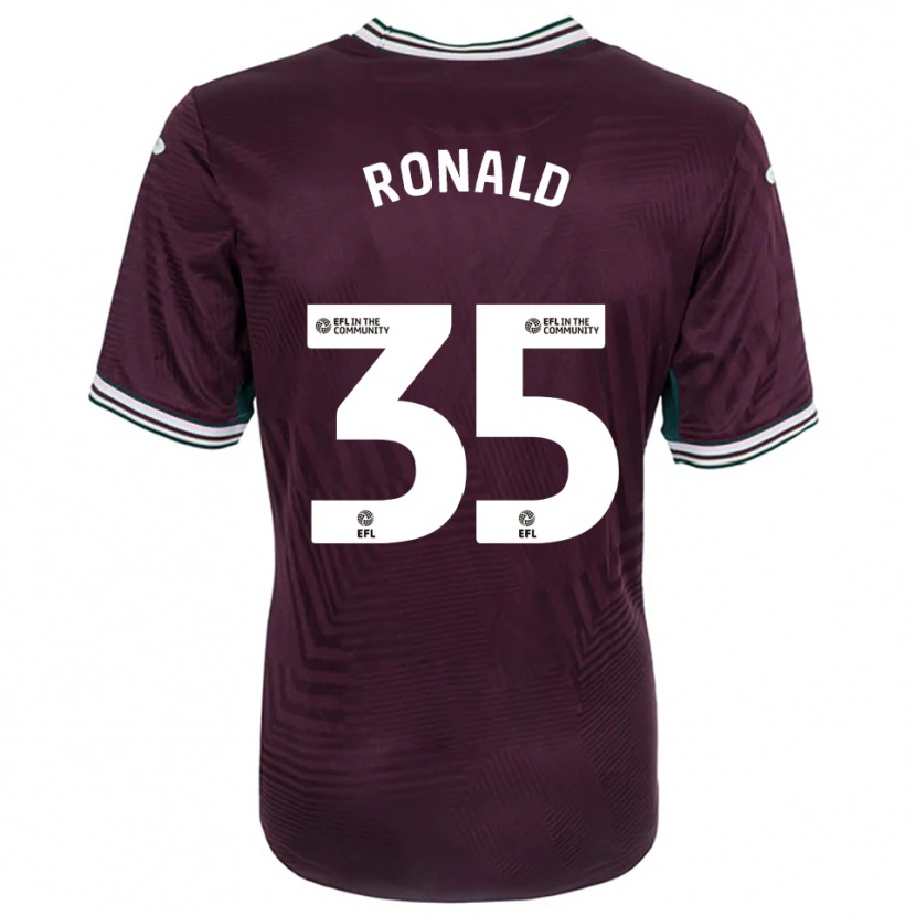 Danxen Enfant Maillot Ronald #35 Rouille Rouge Blanc Tenues Extérieur 2025/26 T-Shirt