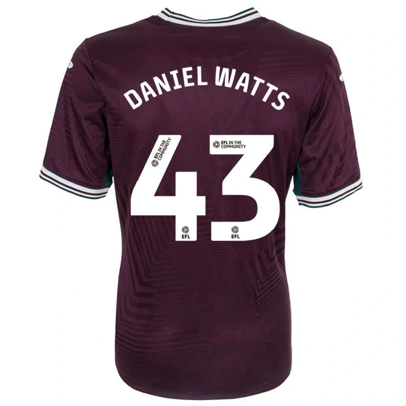 Danxen Enfant Maillot Daniel Watts #43 Rouille Rouge Blanc Tenues Extérieur 2025/26 T-Shirt