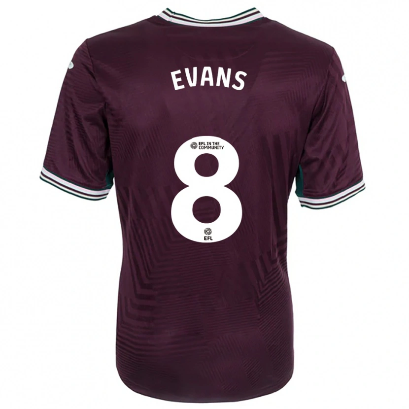 Danxen Enfant Maillot Bobo Evans #8 Rouille Rouge Blanc Tenues Extérieur 2025/26 T-Shirt