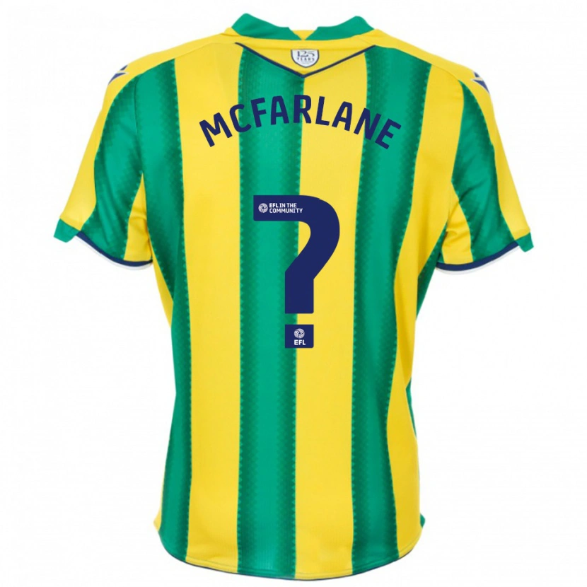 Danxen Enfant Maillot Ellie Mcfarlane #0 Jaune Vert Tenues Extérieur 2025/26 T-Shirt