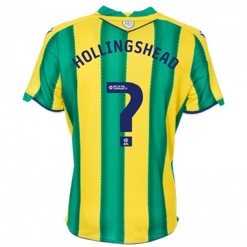 Danxen Enfant Maillot Ronnie Hollingshead #0 Jaune Vert Tenues Extérieur 2025/26 T-Shirt