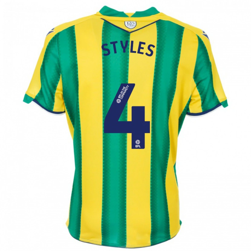 Danxen Enfant Maillot Callum Styles #4 Jaune Vert Tenues Extérieur 2025/26 T-Shirt