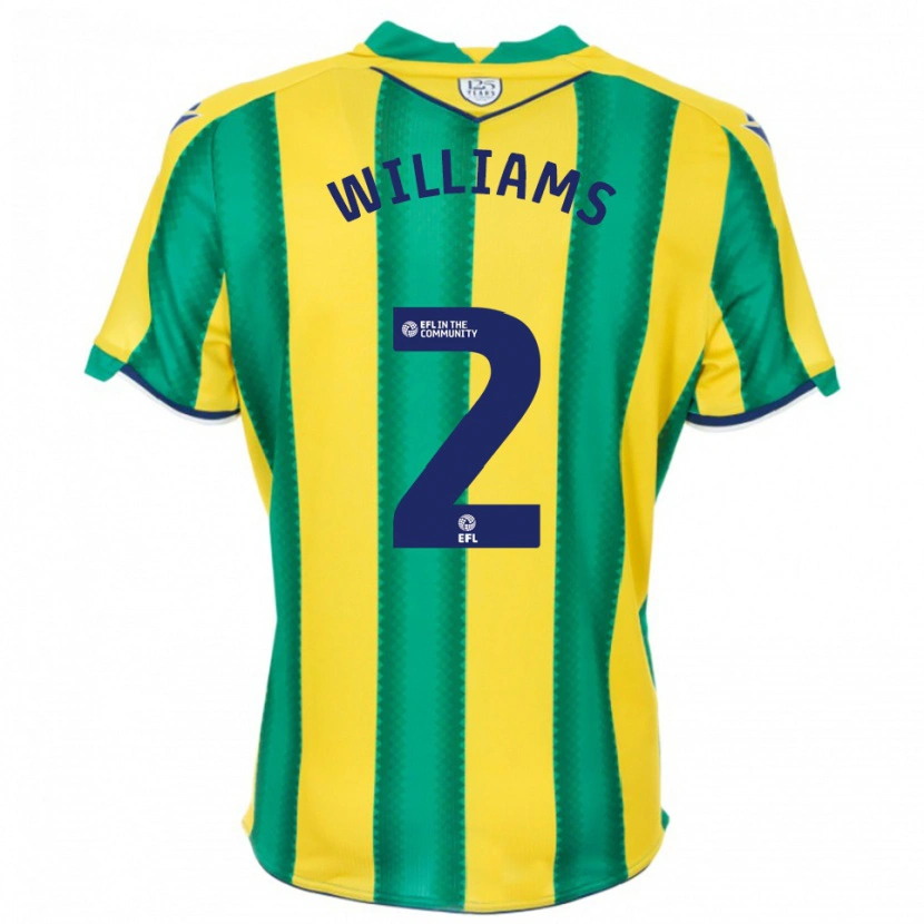 Danxen Enfant Maillot Alex Williams #2 Jaune Vert Tenues Extérieur 2025/26 T-Shirt