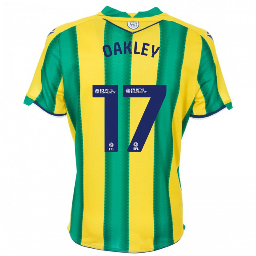 Danxen Enfant Maillot Rhianne Oakley #17 Jaune Vert Tenues Extérieur 2025/26 T-Shirt