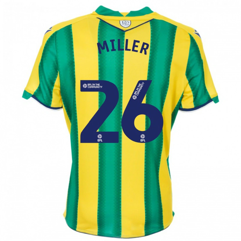 Danxen Enfant Maillot Nna Miller #26 Jaune Vert Tenues Extérieur 2025/26 T-Shirt