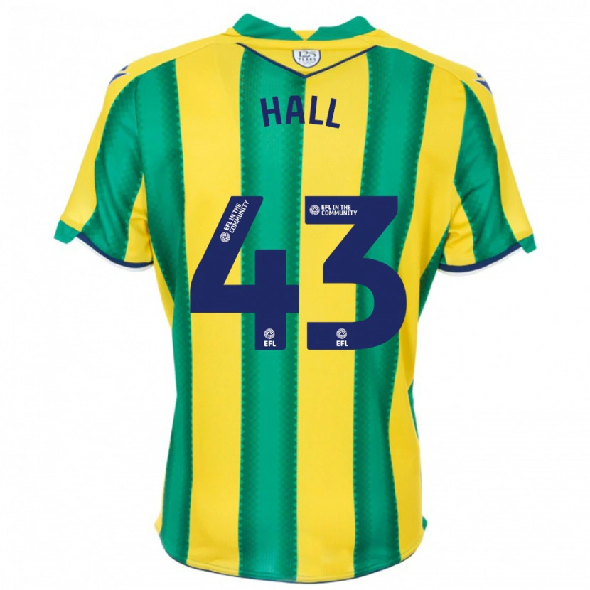 Danxen Enfant Maillot Reece Hall #43 Jaune Vert Tenues Extérieur 2025/26 T-Shirt