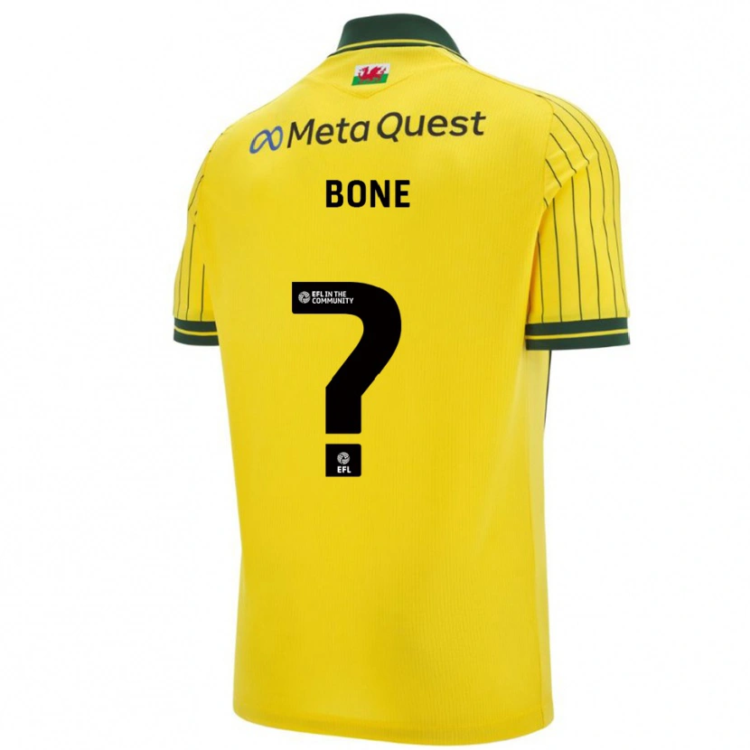 Danxen Enfant Maillot Kai Bone #0 Jaune Vert Tenues Extérieur 2025/26 T-Shirt