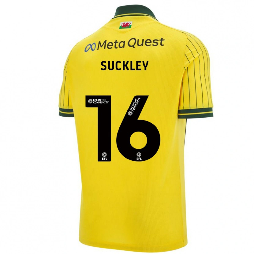Danxen Enfant Maillot Ava Suckley #16 Jaune Vert Tenues Extérieur 2025/26 T-Shirt