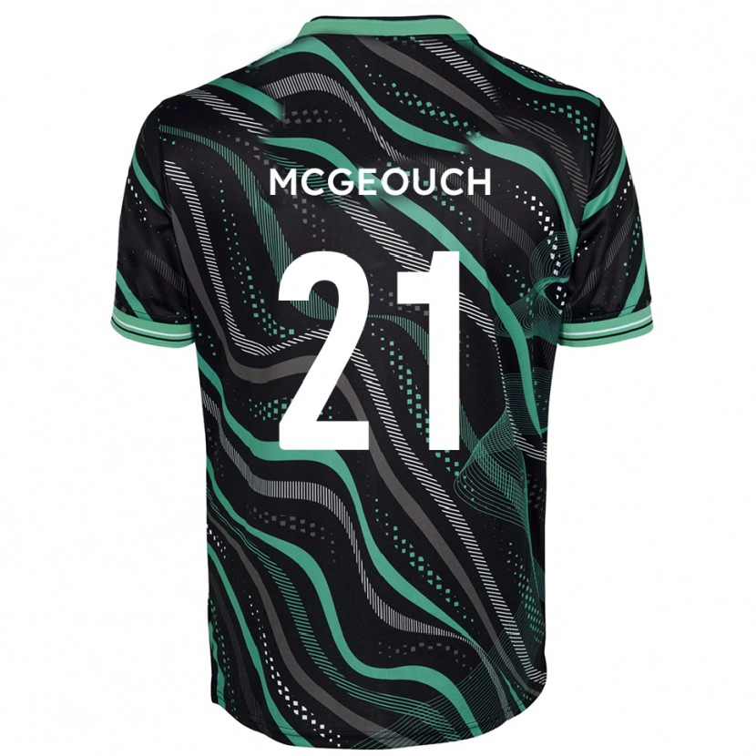 Danxen Enfant Maillot Dylan Mcgeouch #21 Noir Vert Tenues Extérieur 2025/26 T-Shirt