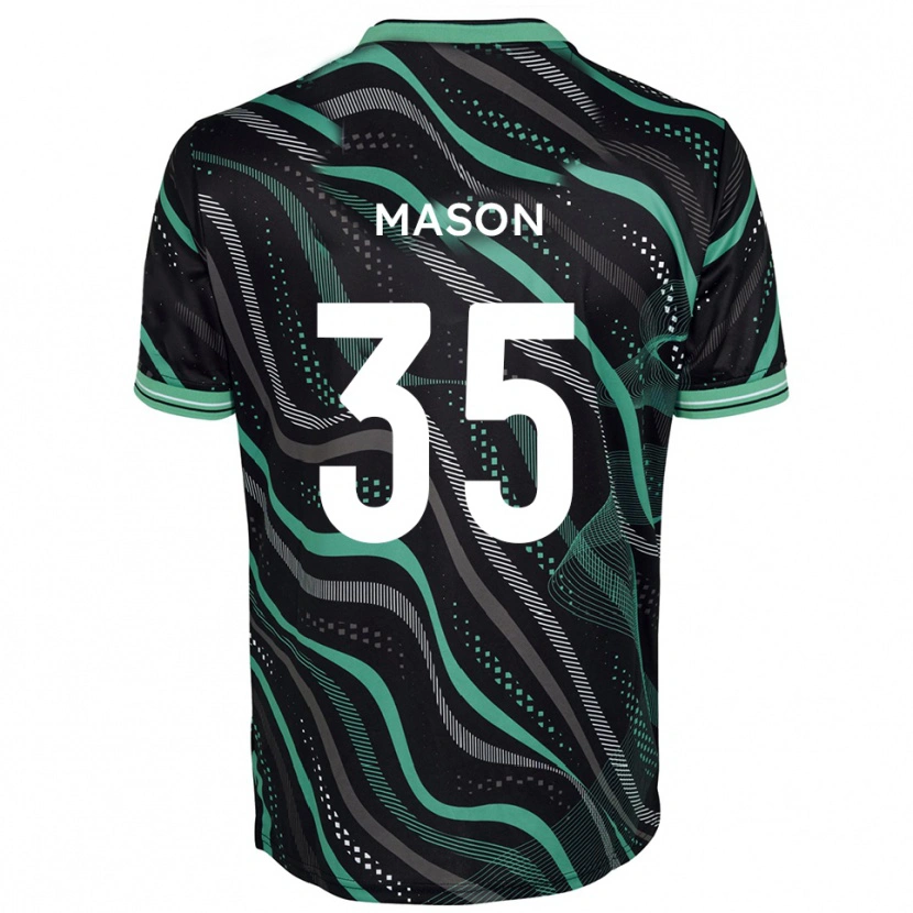 Danxen Enfant Maillot Seb Mason #35 Noir Vert Tenues Extérieur 2025/26 T-Shirt