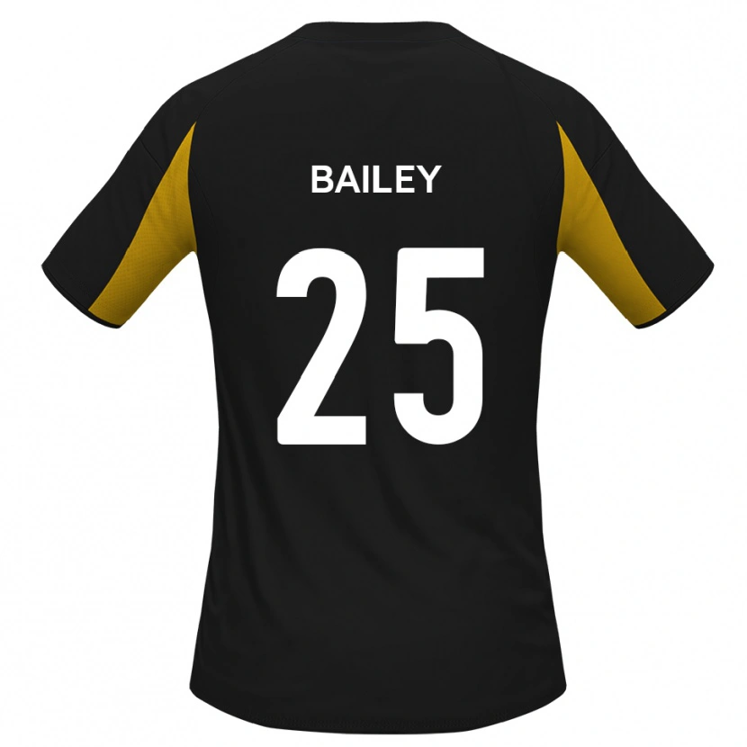 Danxen Enfant Maillot Joel Bailey #25 Noir Jaune Tenues Extérieur 2025/26 T-Shirt