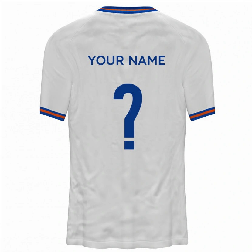 Danxen Enfant Maillot Votre Nom #0 Blanc Bleu Tenues Extérieur 2025/26 T-Shirt