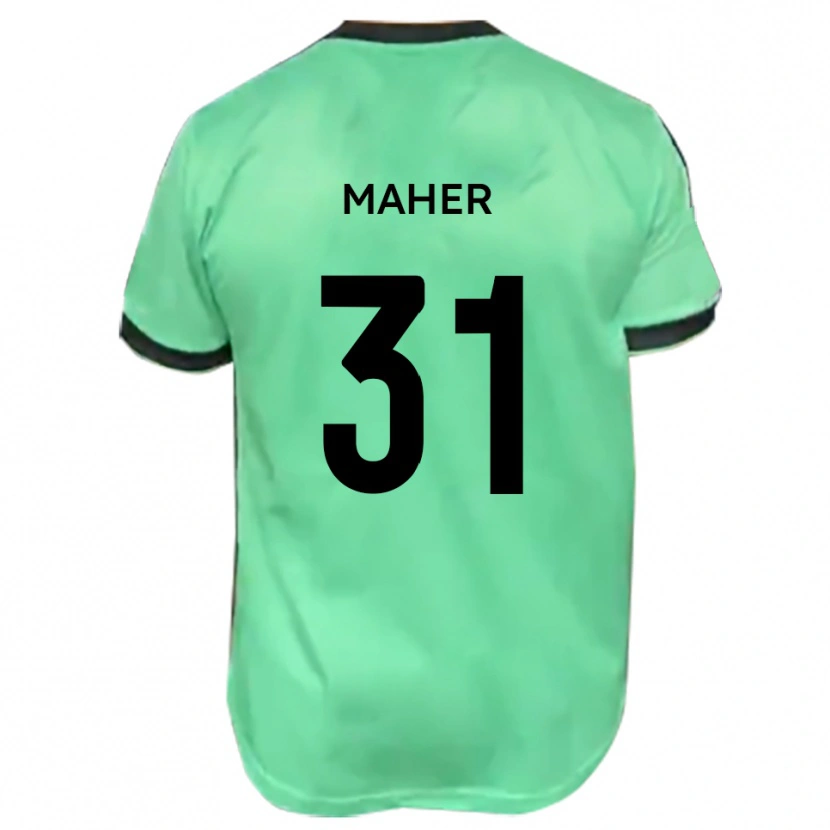 Danxen Enfant Maillot Niall Maher #31 Turquoise Noir Tenues Extérieur 2025/26 T-Shirt