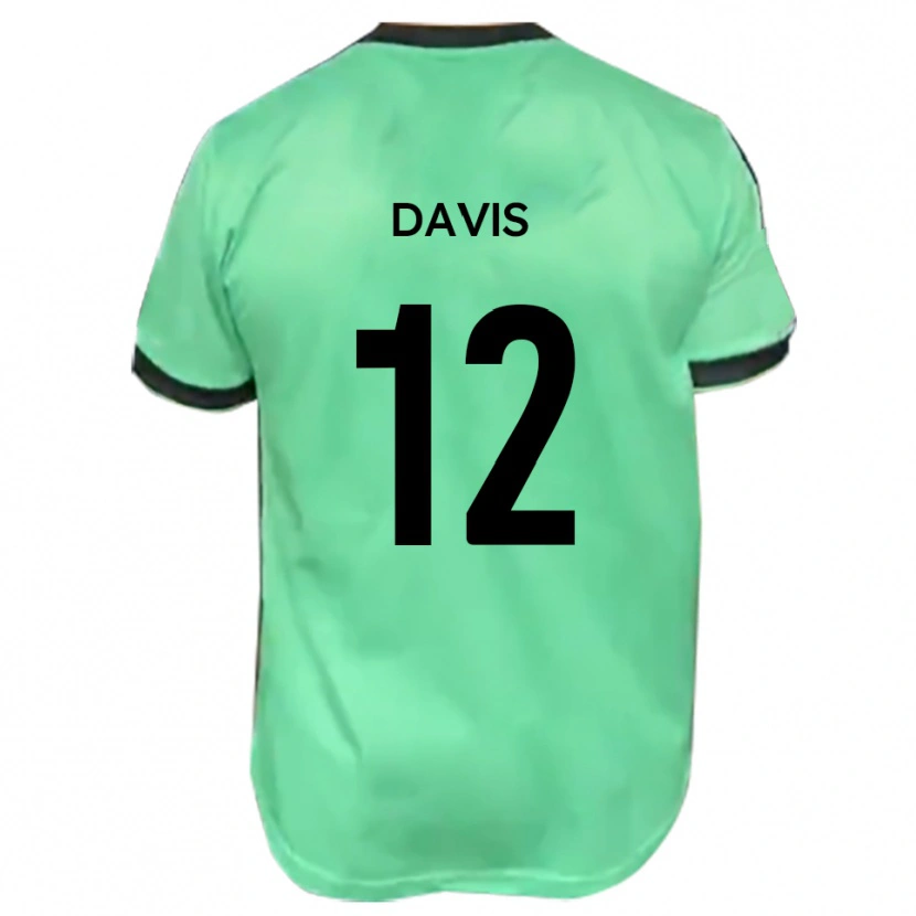 Danxen Enfant Maillot Sonnie Davis #12 Turquoise Noir Tenues Extérieur 2025/26 T-Shirt