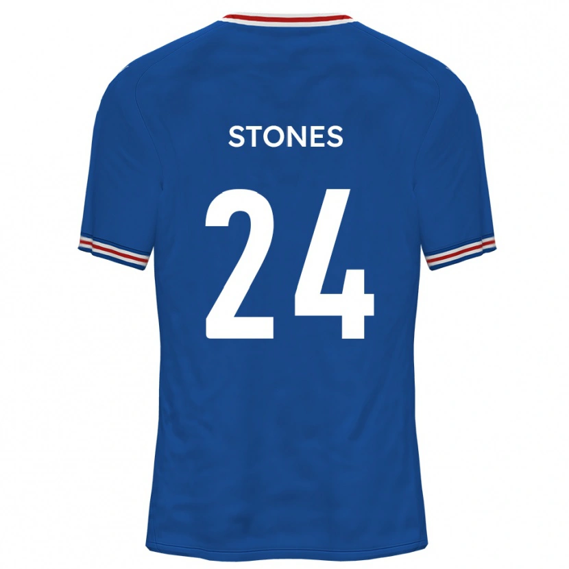 Danxen Enfant Maillot Josh Stones #24 Bleu Dodger Tenues Extérieur 2025/26 T-Shirt