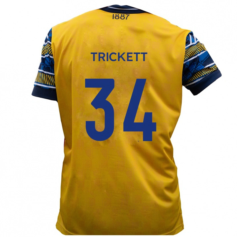 Danxen Enfant Maillot Joden Trickett #34 Jaune Noir Tenues Extérieur 2025/26 T-Shirt
