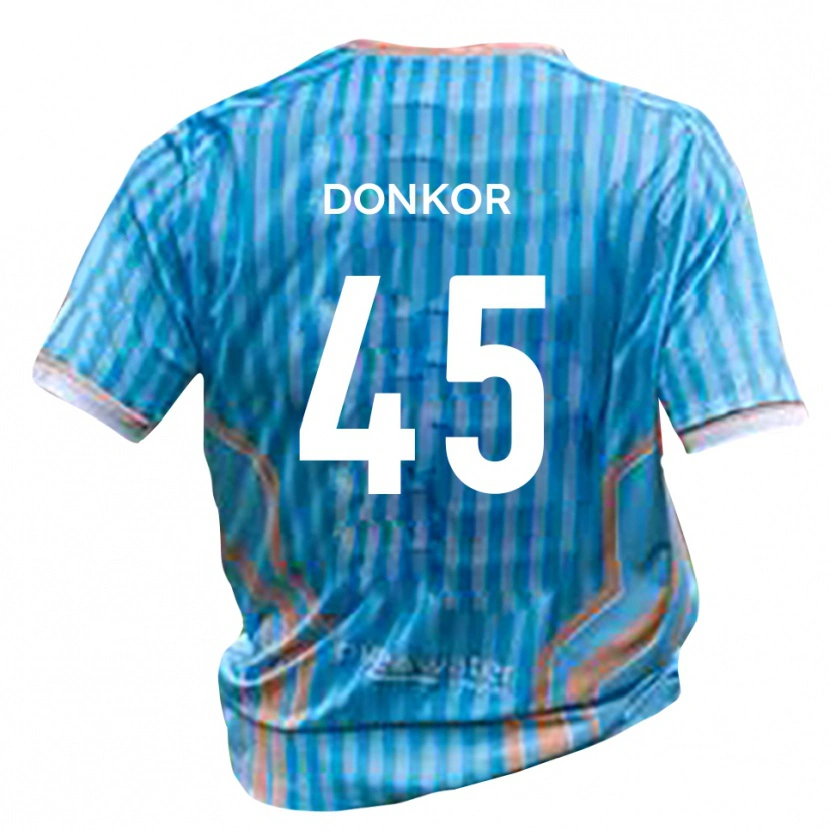Danxen Enfant Maillot Kwaku Donkor #45 Noir Or Tenues Extérieur 2025/26 T-Shirt