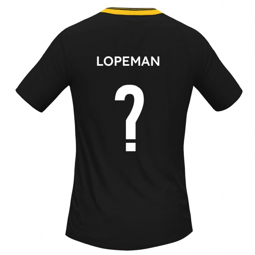 Danxen Enfant Maillot Aidan Lopeman #0 Noir Jaune Tenues Extérieur 2025/26 T-Shirt