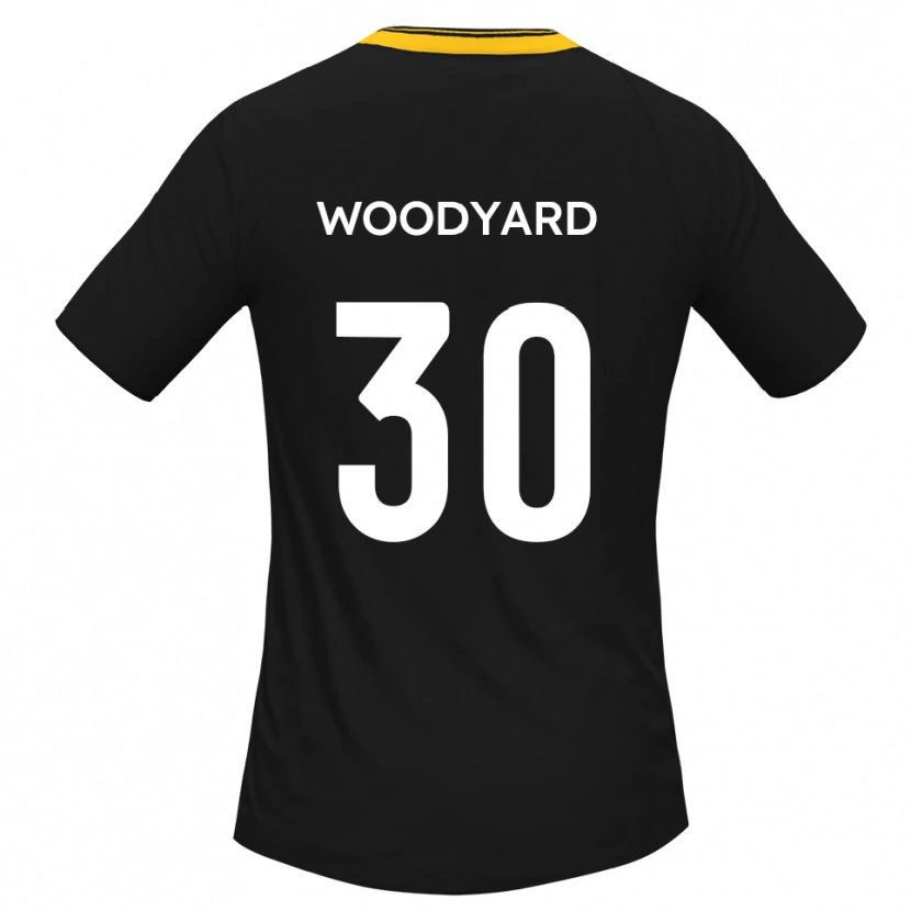 Danxen Enfant Maillot Alex Woodyard #30 Noir Jaune Tenues Extérieur 2025/26 T-Shirt