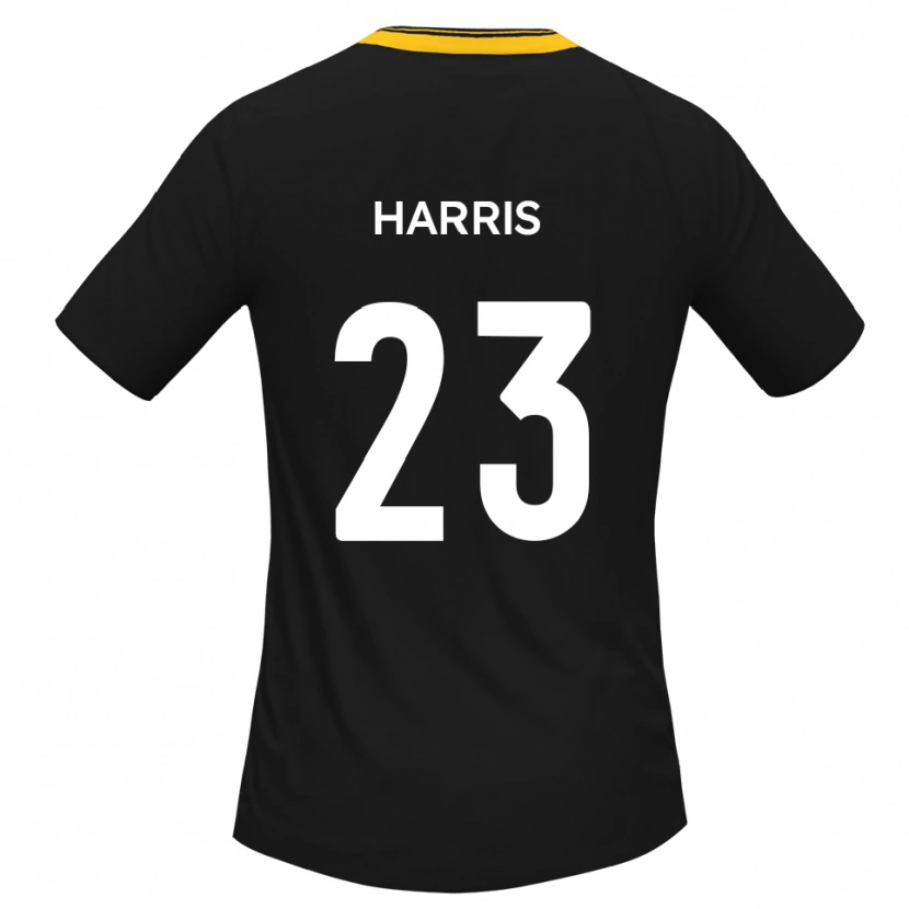Danxen Enfant Maillot Jayden Harris #23 Noir Jaune Tenues Extérieur 2025/26 T-Shirt