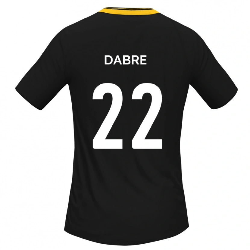 Danxen Enfant Maillot Mo Dabre #22 Noir Jaune Tenues Extérieur 2025/26 T-Shirt