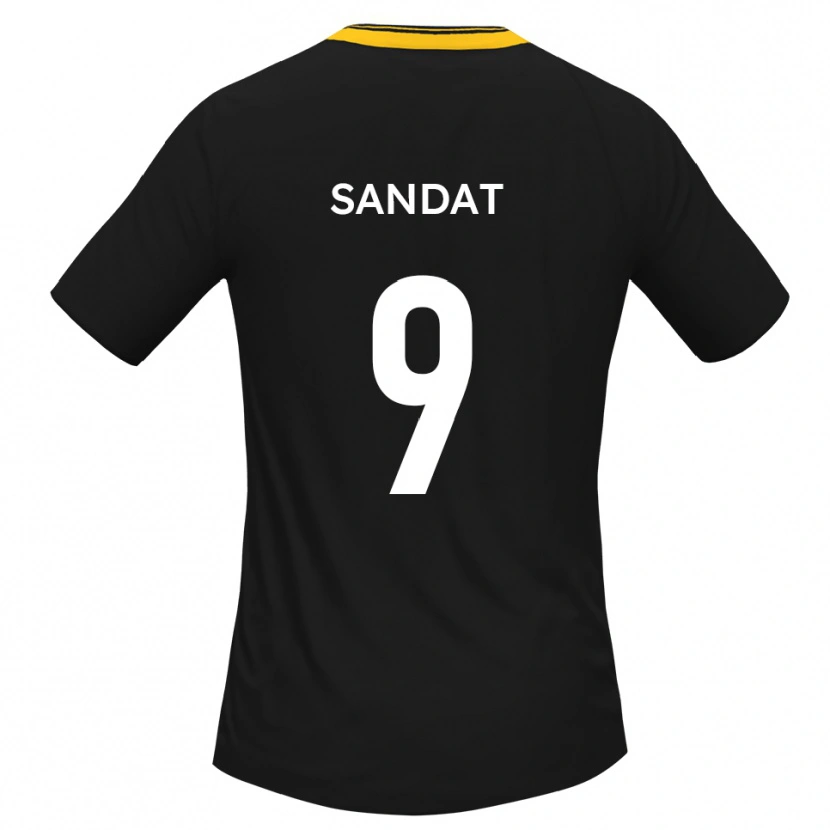 Danxen Enfant Maillot Henry Sandat #9 Noir Jaune Tenues Extérieur 2025/26 T-Shirt