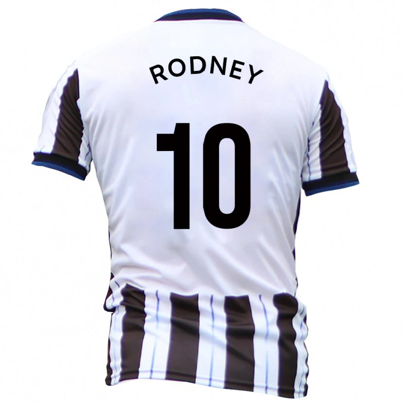 Danxen Enfant Maillot Devante Rodney #10 Blanc Noir Tenues Extérieur 2025/26 T-Shirt
