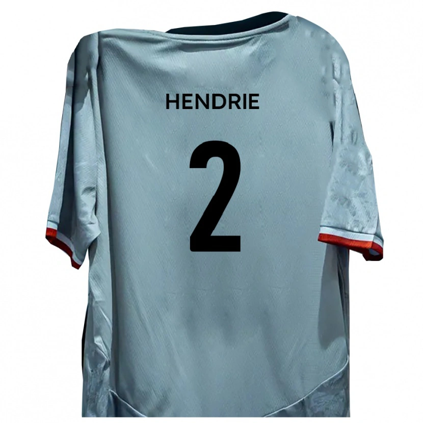 Danxen Enfant Maillot Luke Hendrie #2 Blanc Noir Tenues Extérieur 2025/26 T-Shirt